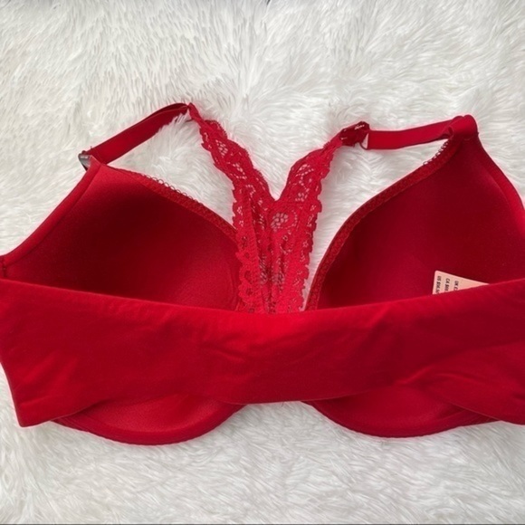 VS Body by Victoria Red Lightly Lined Demi 34DDD - Picture 6 of 9